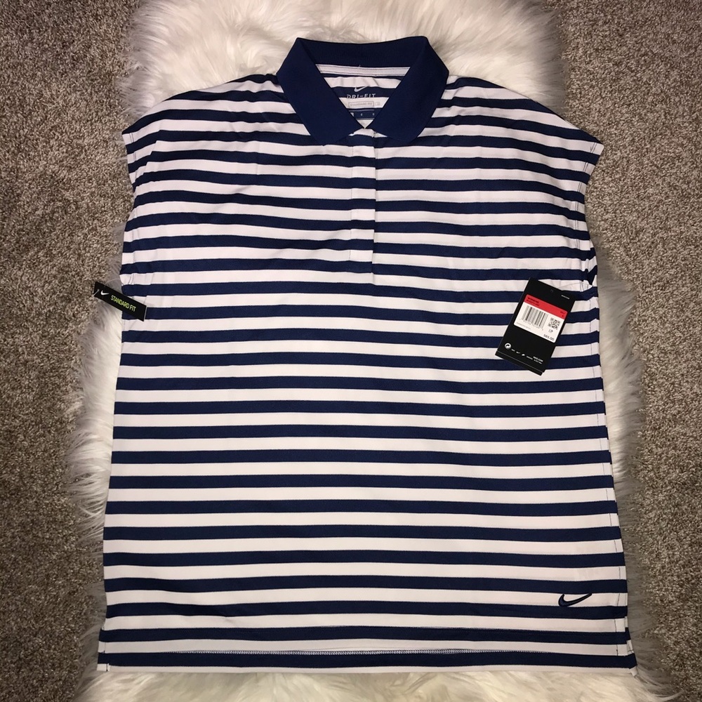 NIKE | Striped Golf Shirt Large